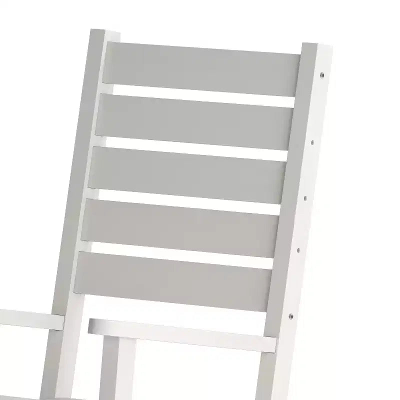 Emma et Oliver – Lot de 2 fauteuils à bascule contemporains en PEHD résistant aux intempéries pour l'intérieur et l'extérieur