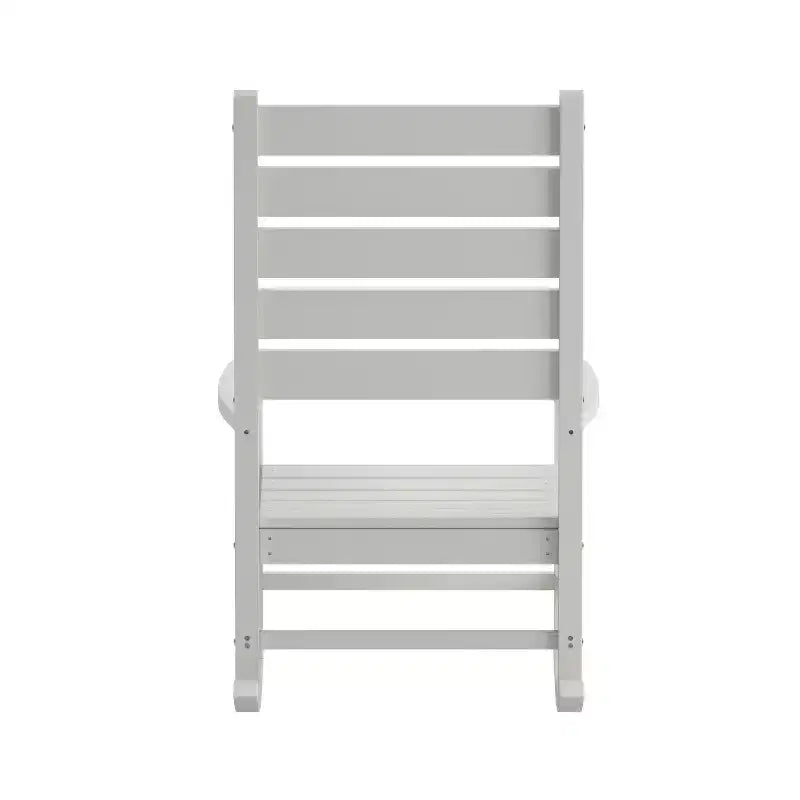 Emma et Oliver – Lot de 2 fauteuils à bascule contemporains en PEHD résistant aux intempéries pour l'intérieur et l'extérieur