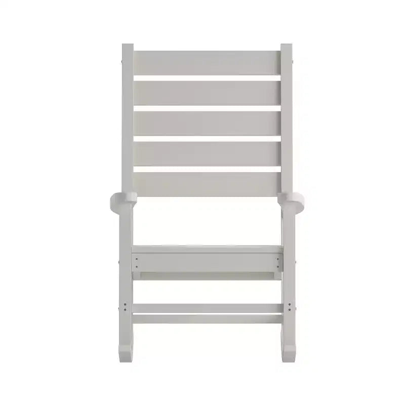 Emma et Oliver – Lot de 2 fauteuils à bascule contemporains en PEHD résistant aux intempéries pour l'intérieur et l'extérieur