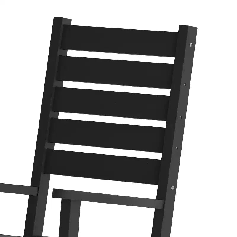 Emma et Oliver – Lot de 2 fauteuils à bascule contemporains en PEHD résistant aux intempéries pour l'intérieur et l'extérieur