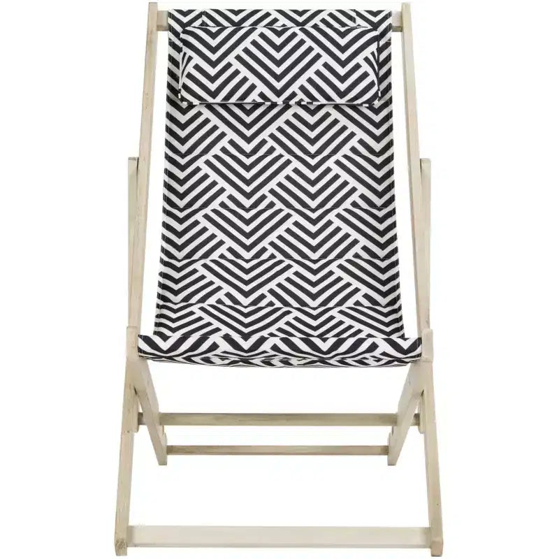 Rive Sling Chair W/ Cushion Indoor/Outdoor - PAT7039 - Navy/White - Safavieh