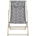 Rive Sling Chair W/ Cushion Indoor/Outdoor - PAT7039 - Navy/White - Safavieh