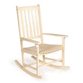 Seagrove Farmhouse Classic Slat-Back 350-LBS Support Acacia Wood Outdoor Rocking Chair- JONATHAN Y