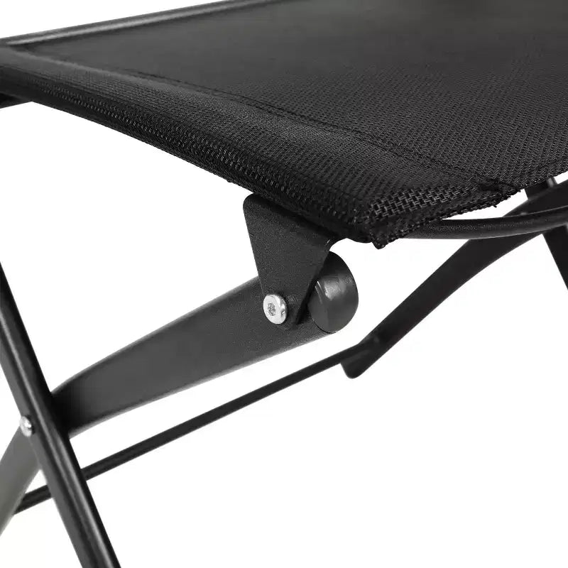 Lot de 4 chaises pliantes Emma and Oliver pour usage intérieur/extérieur avec matériau Flex Comfort et cadres en acier