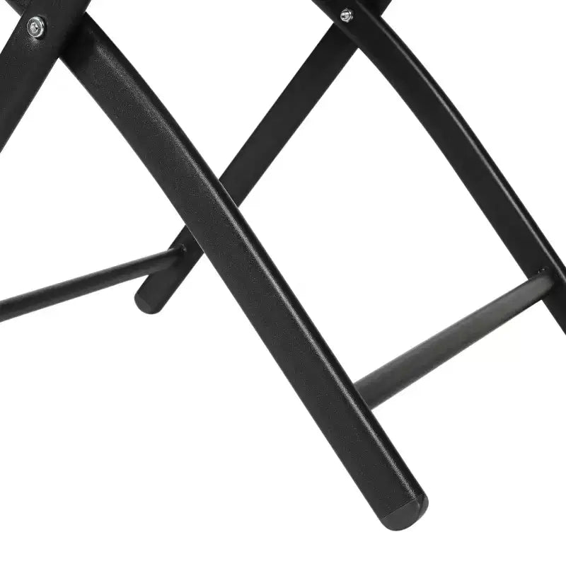 Lot de 4 chaises pliantes Emma and Oliver pour usage intérieur/extérieur avec matériau Flex Comfort et cadres en acier