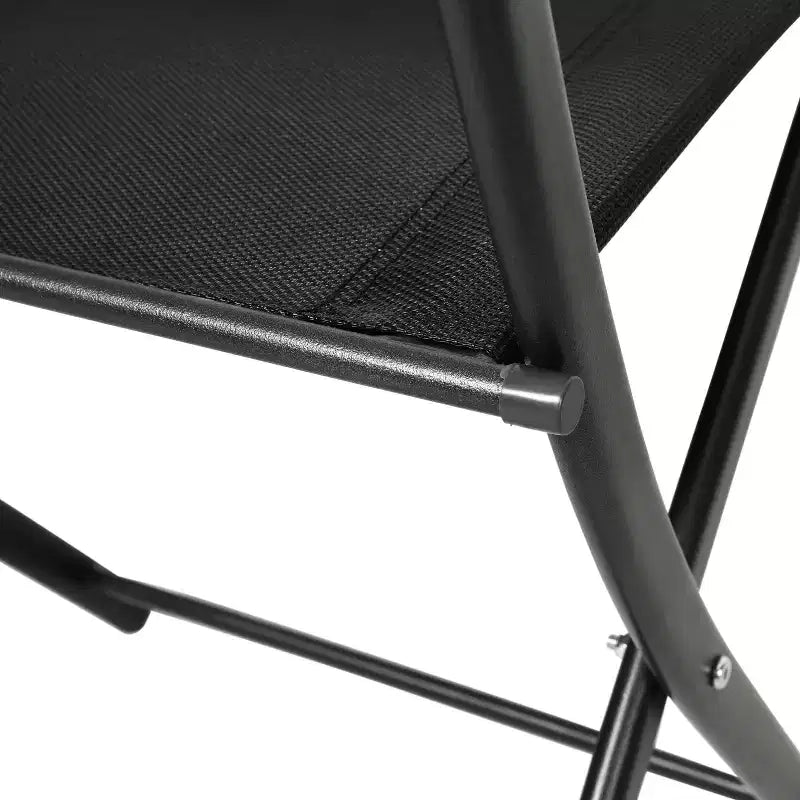 Lot de 4 chaises pliantes Emma and Oliver pour usage intérieur/extérieur avec matériau Flex Comfort et cadres en acier