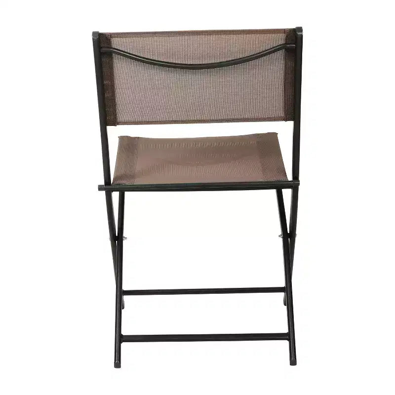 Lot de 4 chaises pliantes Emma and Oliver pour usage intérieur/extérieur avec matériau Flex Comfort et cadres en acier