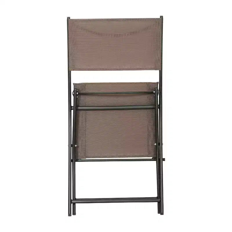 Lot de 4 chaises pliantes Emma and Oliver pour usage intérieur/extérieur avec matériau Flex Comfort et cadres en acier