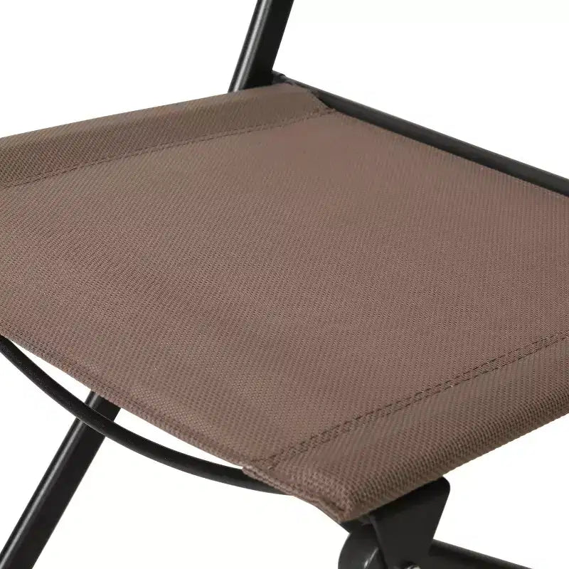 Lot de 4 chaises pliantes Emma and Oliver pour usage intérieur/extérieur avec matériau Flex Comfort et cadres en acier