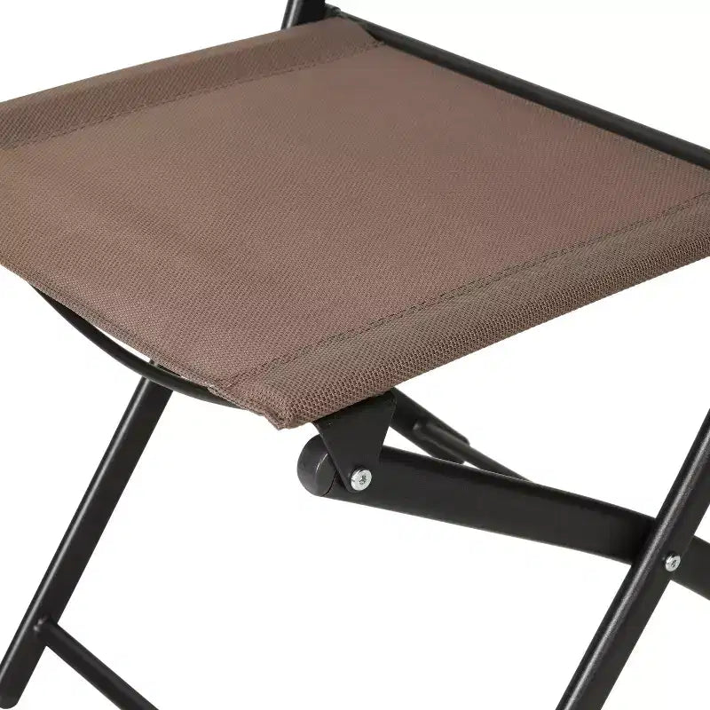 Lot de 4 chaises pliantes Emma and Oliver pour usage intérieur/extérieur avec matériau Flex Comfort et cadres en acier