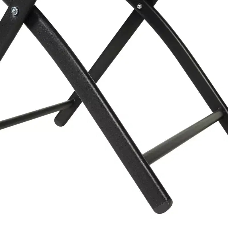 Lot de 4 chaises pliantes Emma and Oliver pour usage intérieur/extérieur avec matériau Flex Comfort et cadres en acier