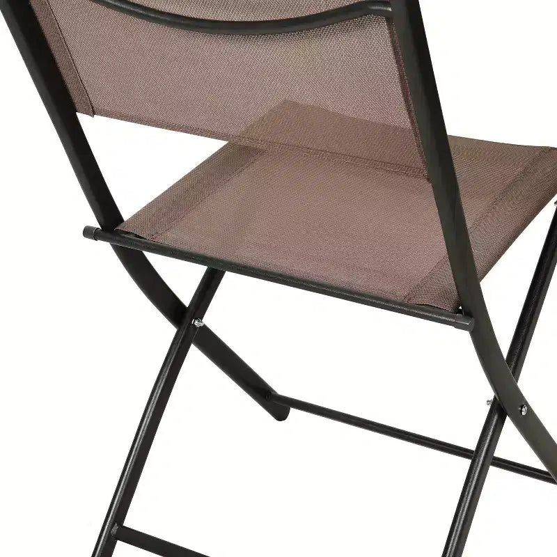 Lot de 4 chaises pliantes Emma and Oliver pour usage intérieur/extérieur avec matériau Flex Comfort et cadres en acier