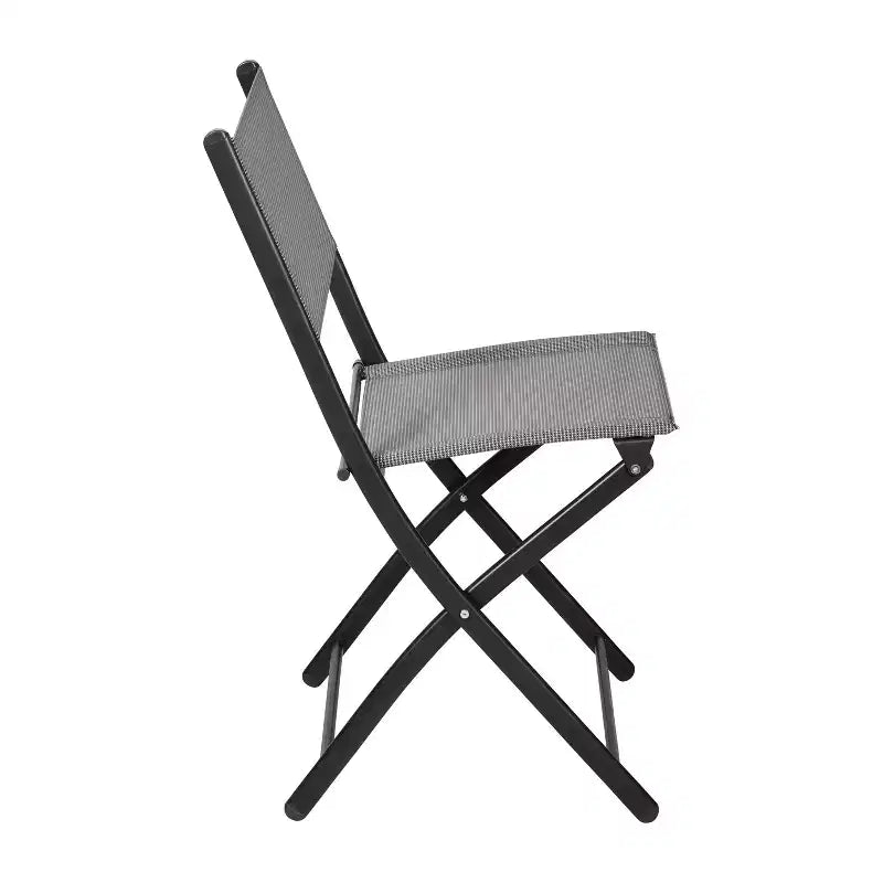 Lot de 4 chaises pliantes Emma and Oliver pour usage intérieur/extérieur avec matériau Flex Comfort et cadres en acier