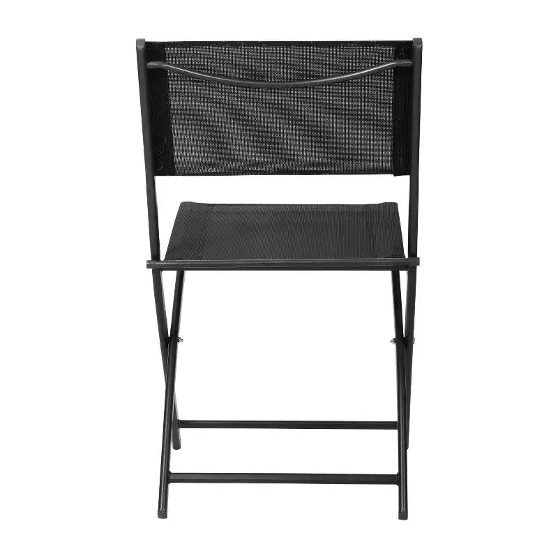 Lot de 4 chaises pliantes Emma and Oliver pour usage intérieur/extérieur avec matériau Flex Comfort et cadres en acier