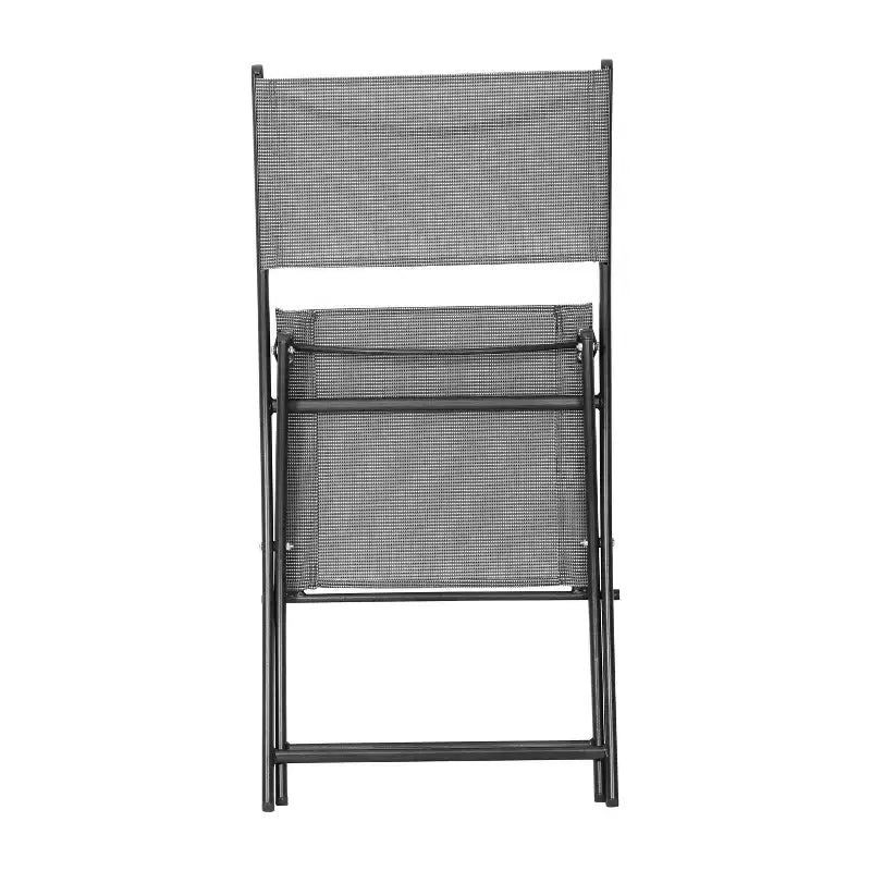 Lot de 4 chaises pliantes Emma and Oliver pour usage intérieur/extérieur avec matériau Flex Comfort et cadres en acier