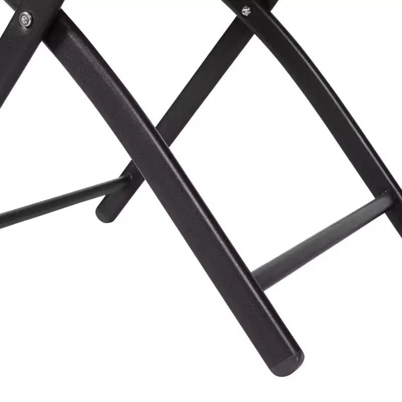 Lot de 4 chaises pliantes Emma and Oliver pour usage intérieur/extérieur avec matériau Flex Comfort et cadres en acier