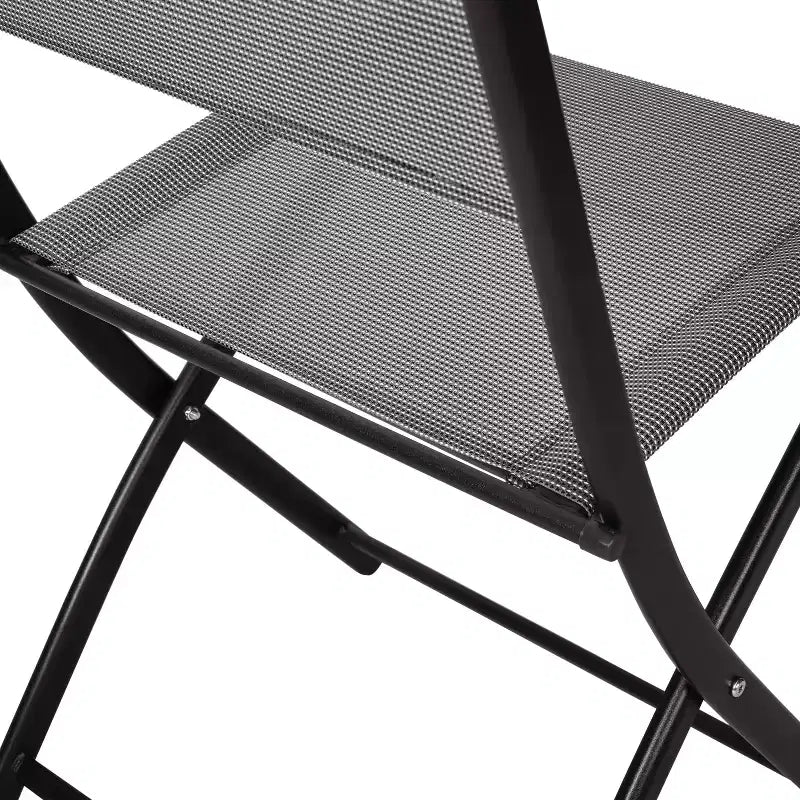 Lot de 4 chaises pliantes Emma and Oliver pour usage intérieur/extérieur avec matériau Flex Comfort et cadres en acier