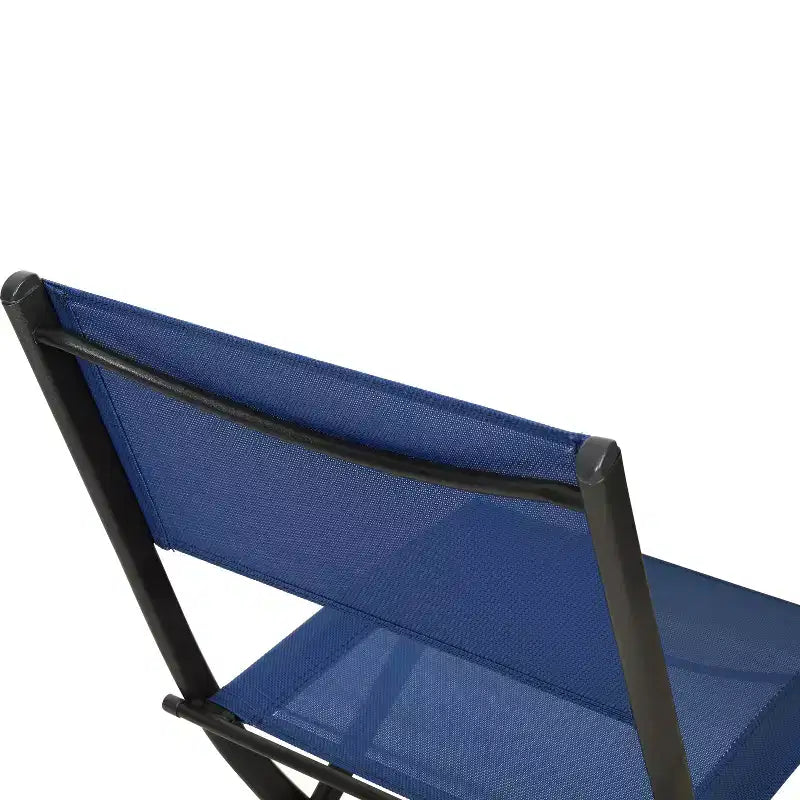 Lot de 4 chaises pliantes Emma and Oliver pour usage intérieur/extérieur avec matériau Flex Comfort et cadres en acier