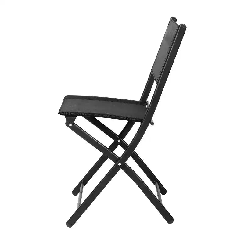 Lot de 4 chaises pliantes Emma and Oliver pour usage intérieur/extérieur avec matériau Flex Comfort et cadres en acier