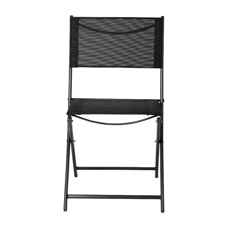 Lot de 4 chaises pliantes Emma and Oliver pour usage intérieur/extérieur avec matériau Flex Comfort et cadres en acier