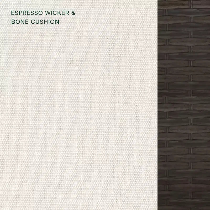 Fauteuil alvéolé d'extérieur Carmel – Chaise en osier expresso : Meubles de salon modulables et résistants aux intempéries