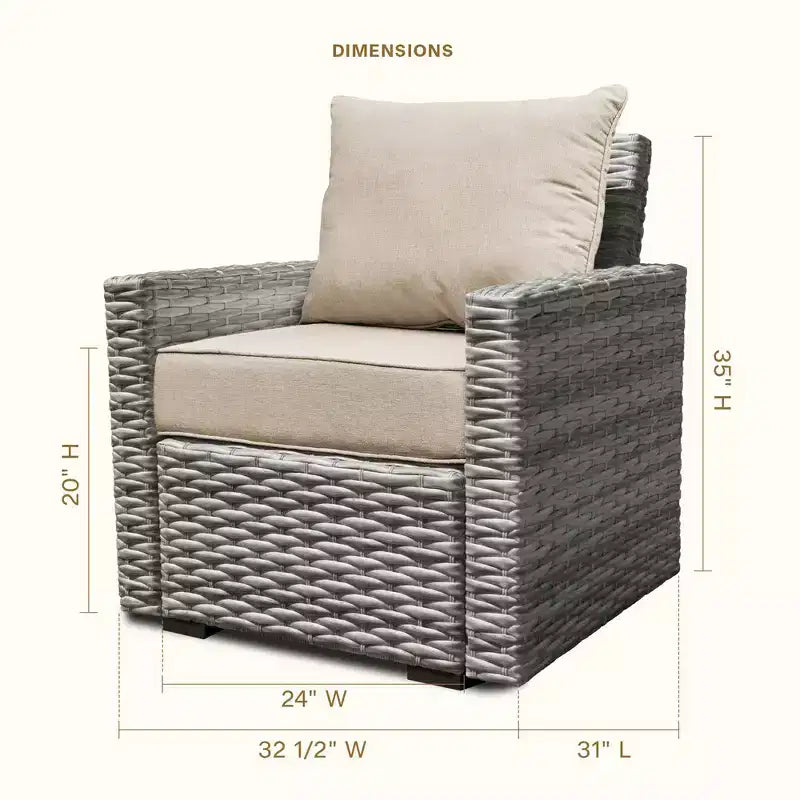 Fauteuil alvéolé d'extérieur Carmel – Chaise en osier expresso : Meubles de salon modulables et résistants aux intempéries