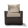 Honeycomb Outdoor Carmel Seat - Espresso Wicker Chair: Weather Resistant Modular Patio Lounge Furniture