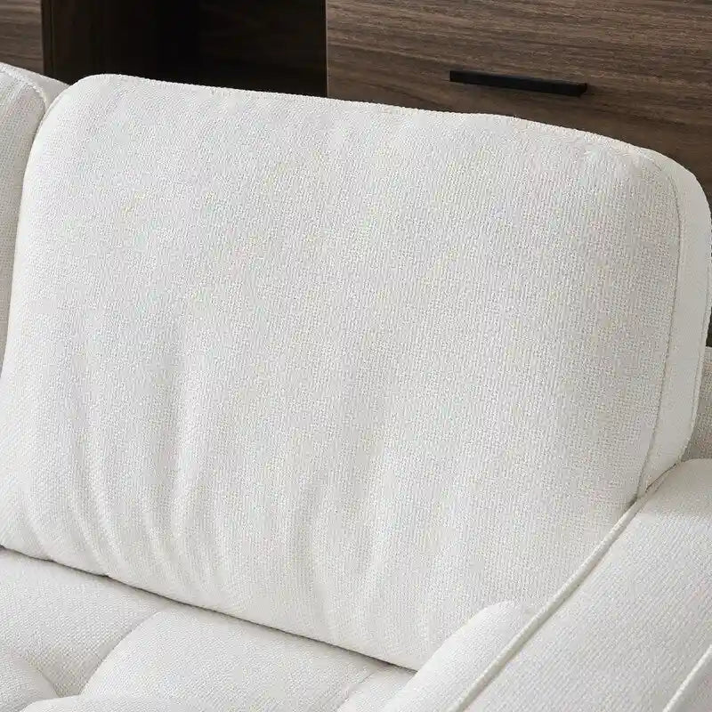 Canapé modulable d'intérieur à 3 places avec pieds trépied dorés
