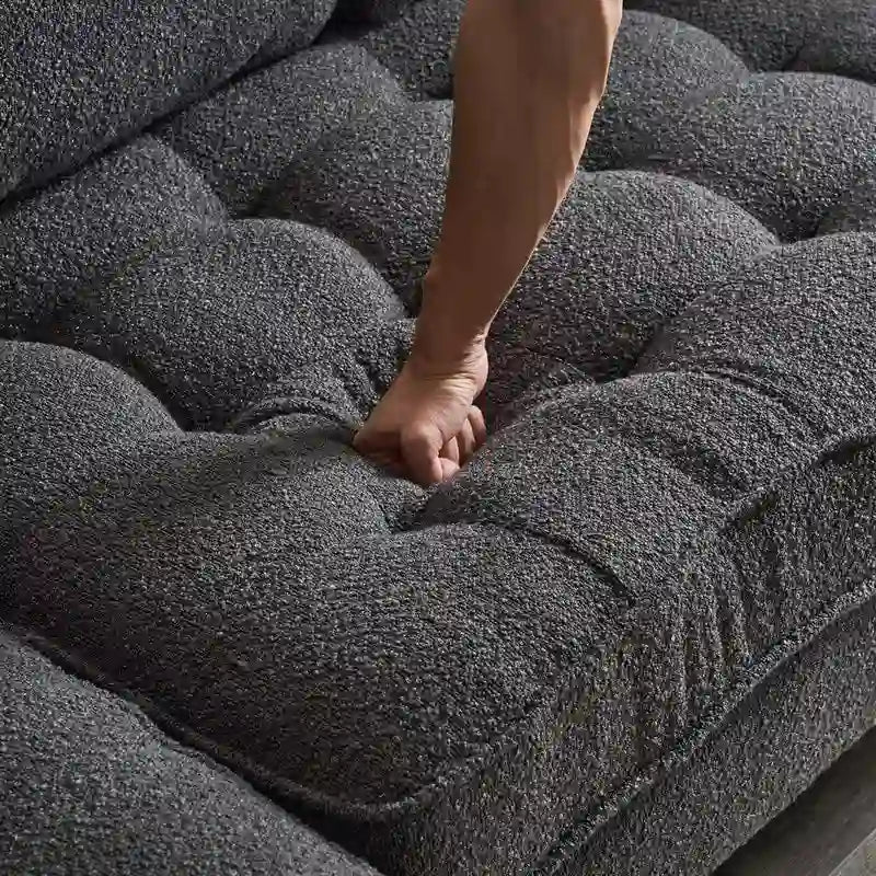 Canapé modulable d'intérieur à 3 places avec pieds trépied dorés