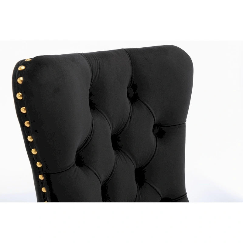 Chaise de salle à manger tapissée de velours avec pieds en acier inoxydable chromé