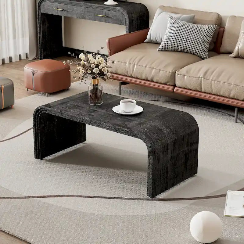 Table basse de style Art déco incurvé – 23,60 x 47,20 x 18,50