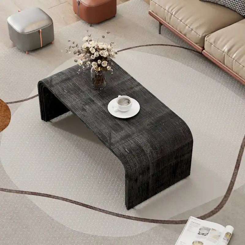 Table basse de style Art déco incurvé – 23,60 x 47,20 x 18,50