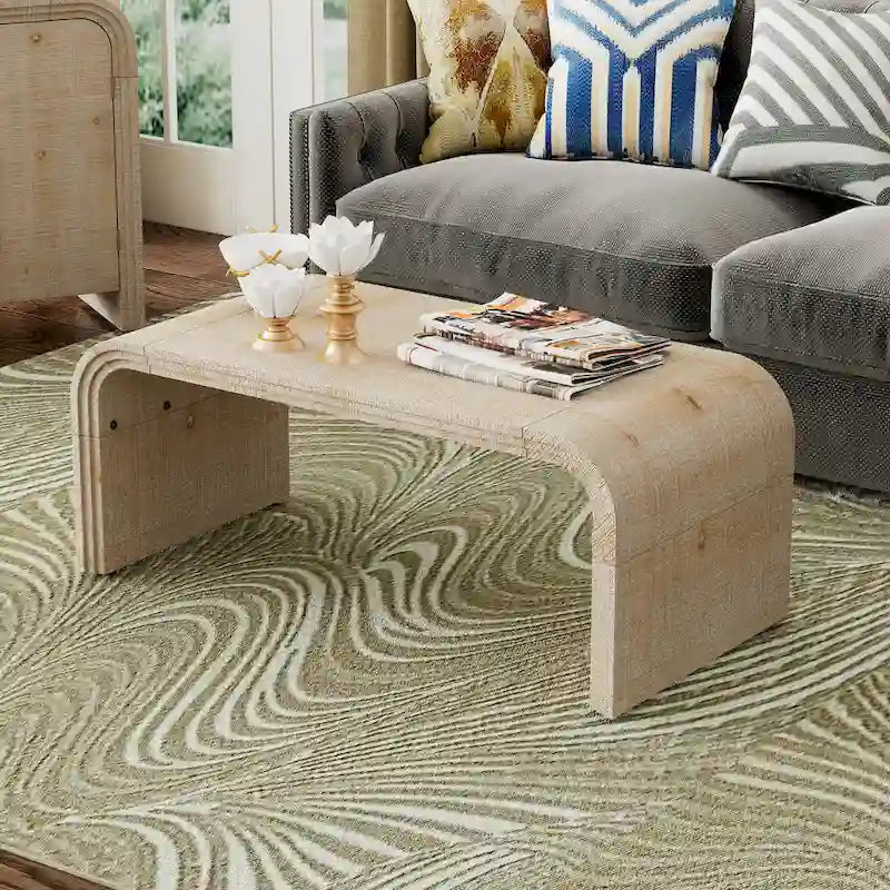 Table basse de style Art déco incurvé – 23,60 x 47,20 x 18,50