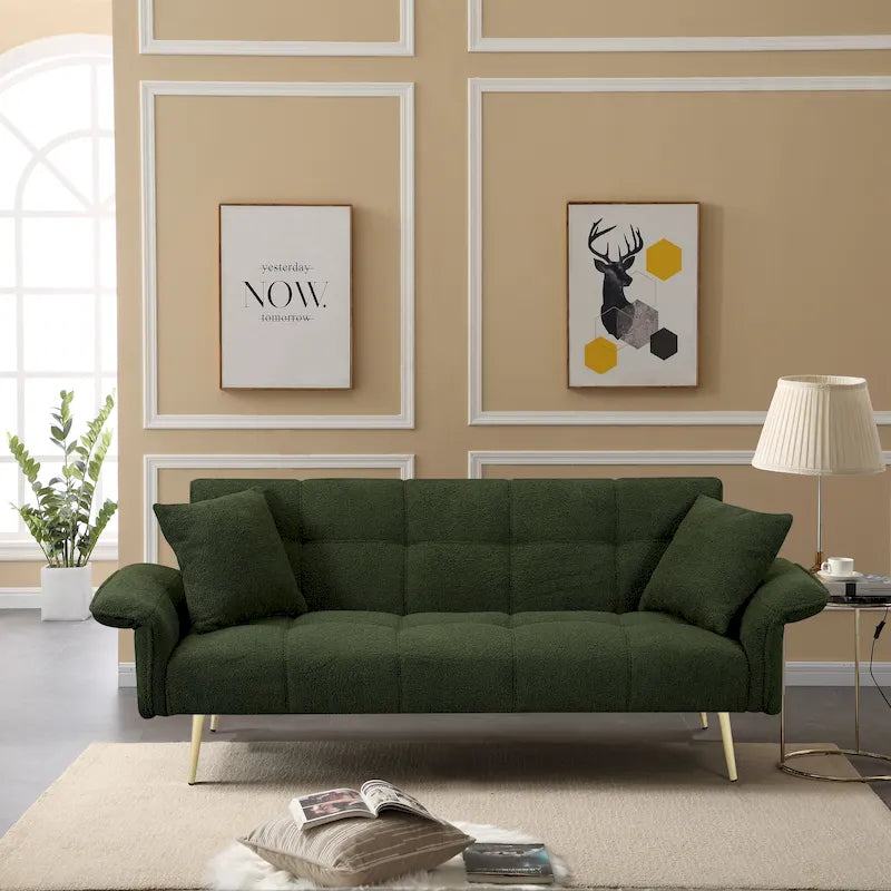 Canapé-lit double convertible avec accoudoirs pliants - 31,10 x 70,00 x 31,49