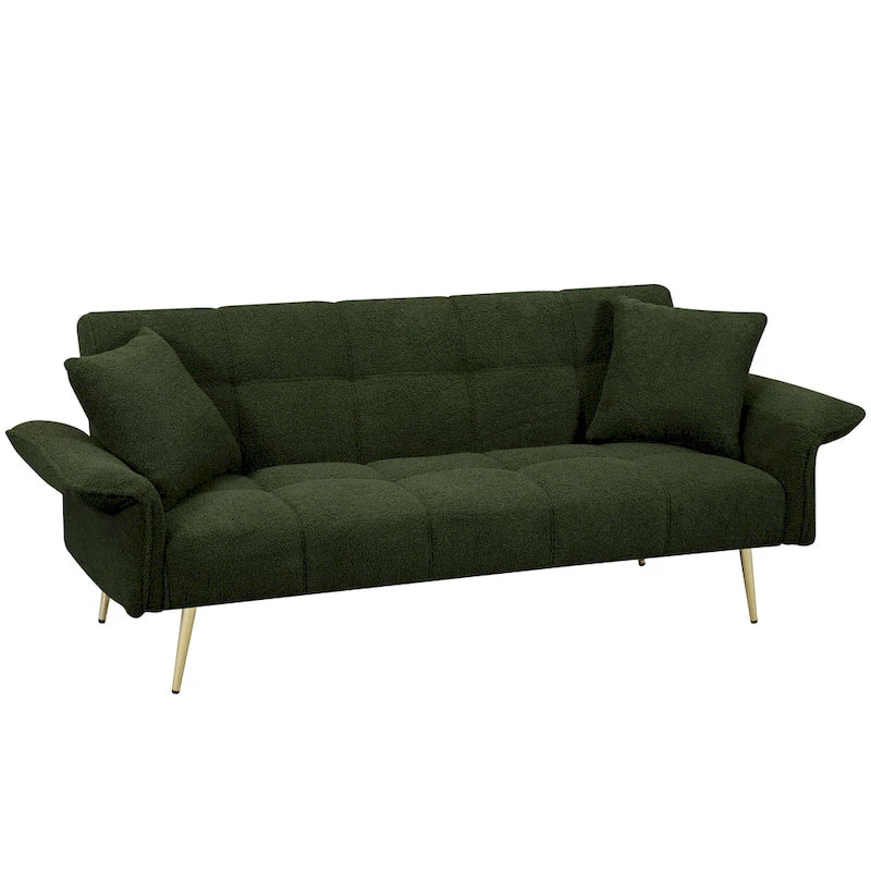 Canapé-lit double convertible avec accoudoirs pliants - 31,10 x 70,00 x 31,49