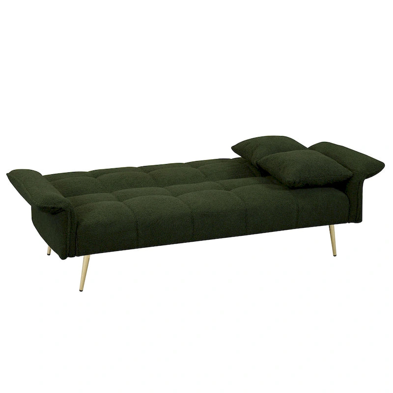 Canapé-lit double convertible avec accoudoirs pliants - 31,10 x 70,00 x 31,49