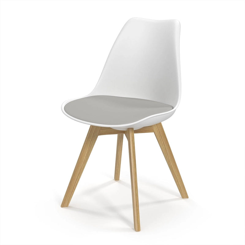 Chaises d'appoint Céline à pieds naturels (lot de 2)