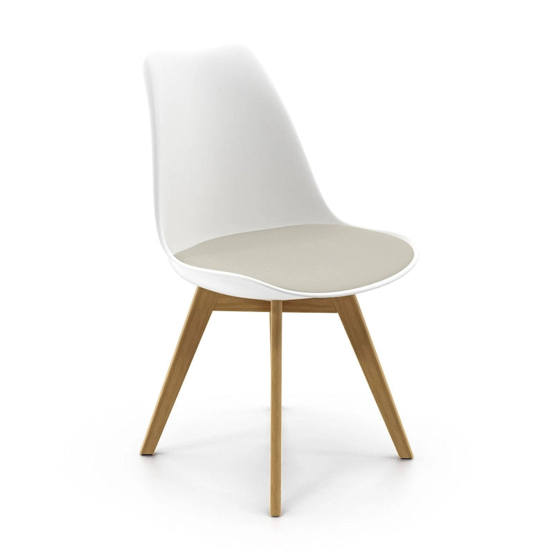 Chaises d'appoint Céline à pieds naturels (lot de 2)