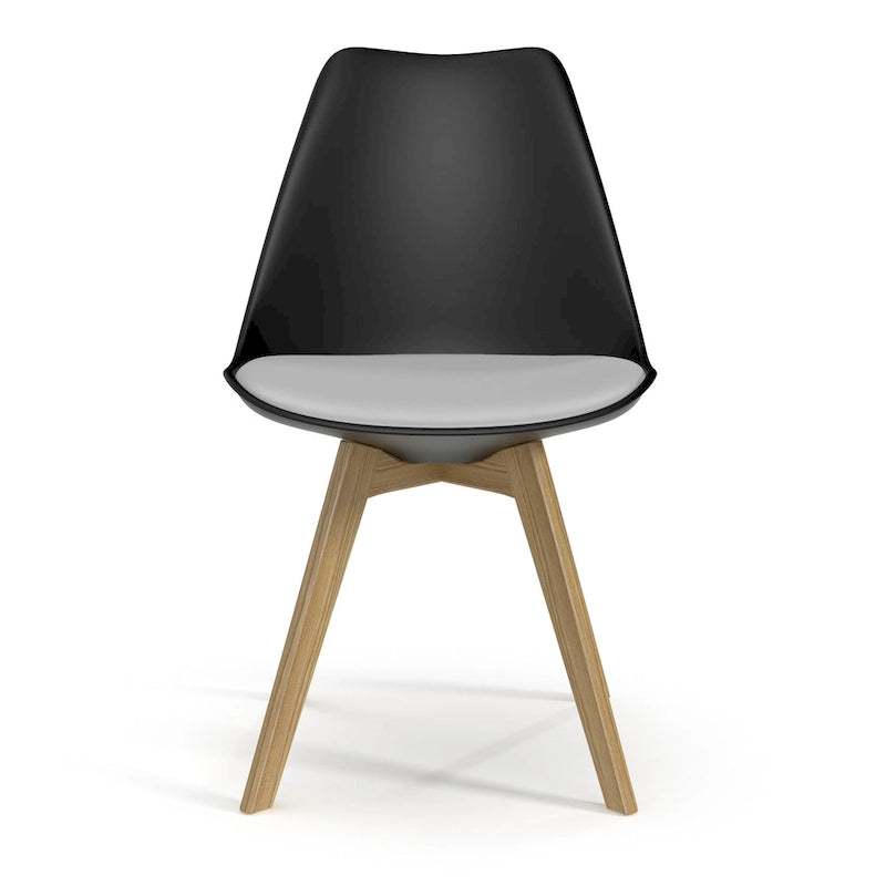 Chaises d'appoint Céline à pieds naturels (lot de 2)
