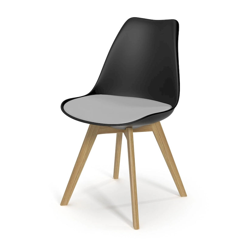 Chaises d'appoint Céline à pieds naturels (lot de 2)