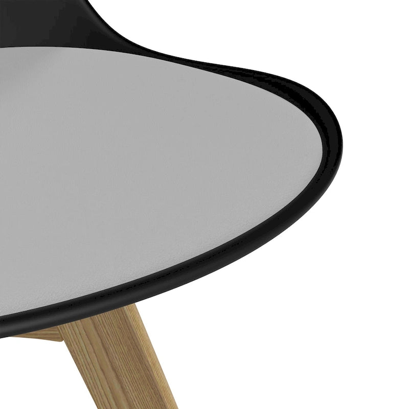 Chaises d'appoint Céline à pieds naturels (lot de 2)