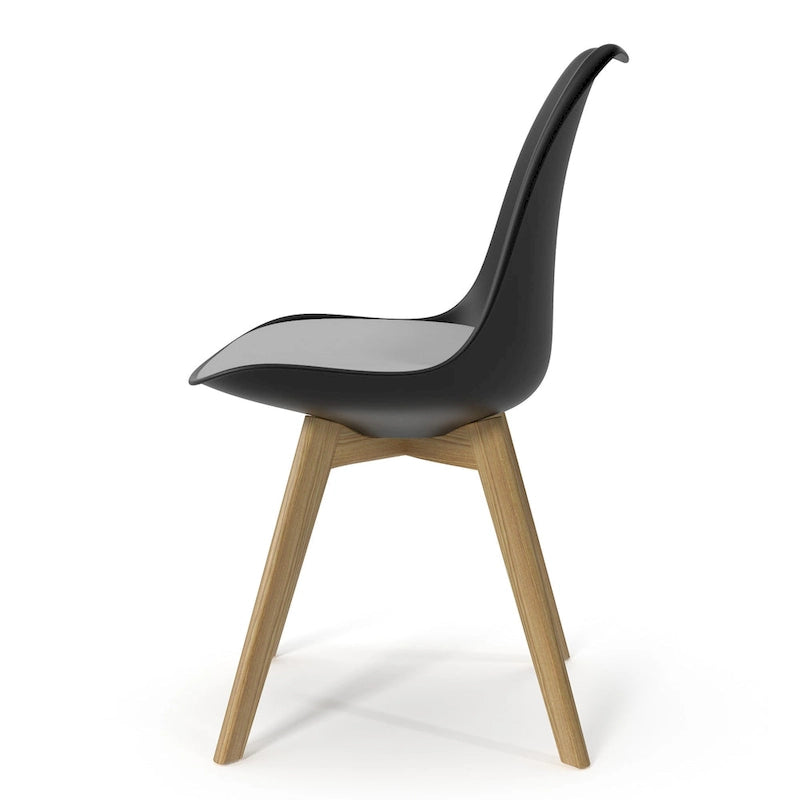 Chaises d'appoint Céline à pieds naturels (lot de 2)
