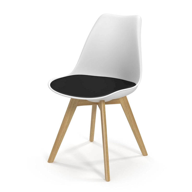 Chaises d'appoint Céline à pieds naturels (lot de 2)