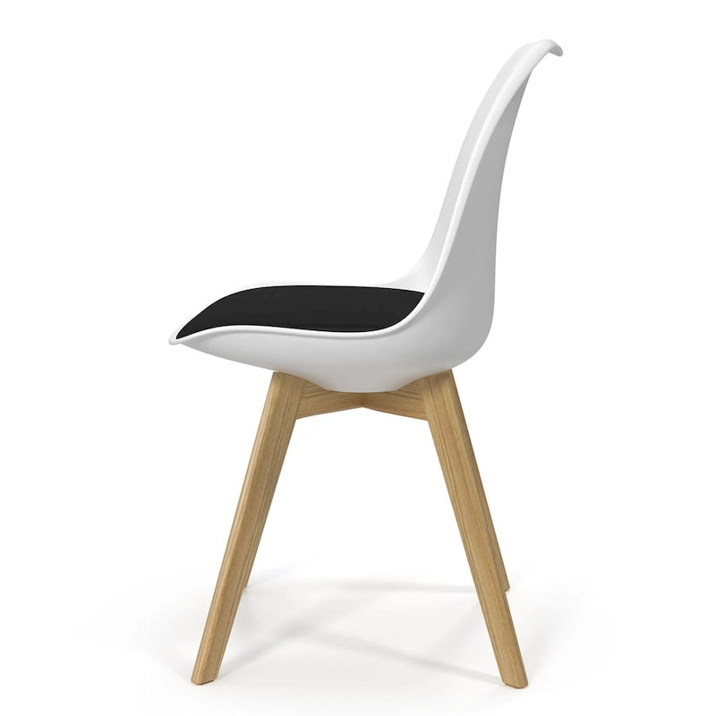 Chaises d'appoint Céline à pieds naturels (lot de 2)