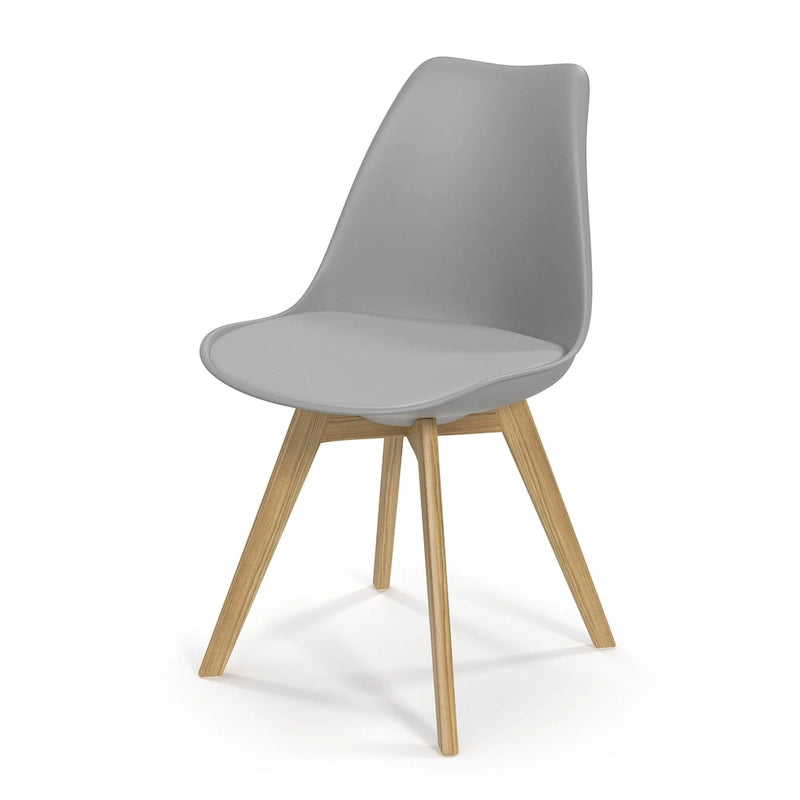 Chaises d'appoint Céline à pieds naturels (lot de 2)