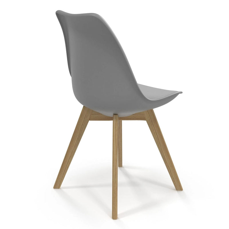 Chaises d'appoint Céline à pieds naturels (lot de 2)