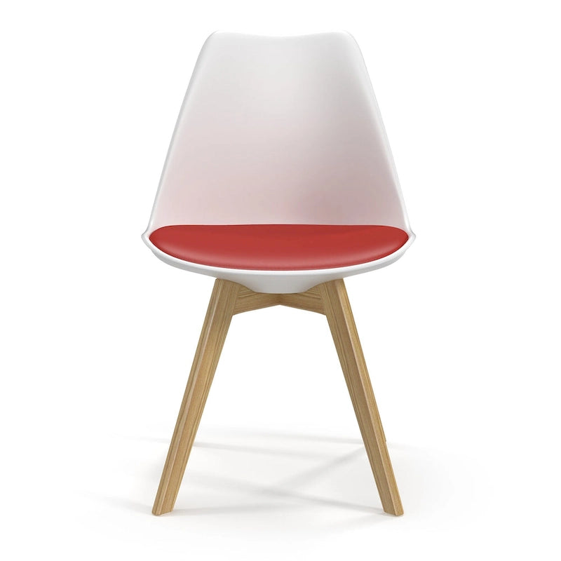 Chaises d'appoint Céline à pieds naturels (lot de 2)