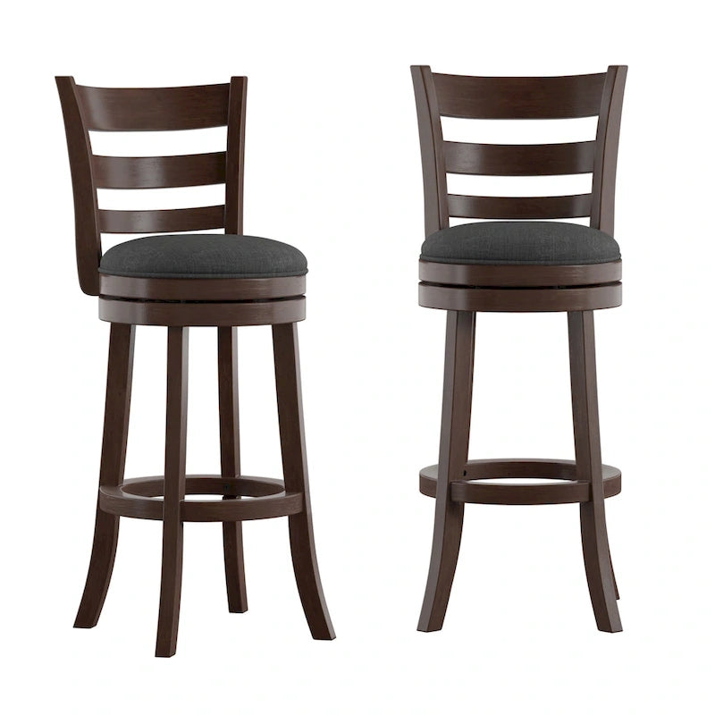 Tabouret de bar pivotant Rovinj à dossier échelle, hauteur 29 po
