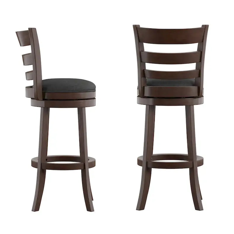 Tabouret de bar pivotant Rovinj à dossier échelle, hauteur 29 po