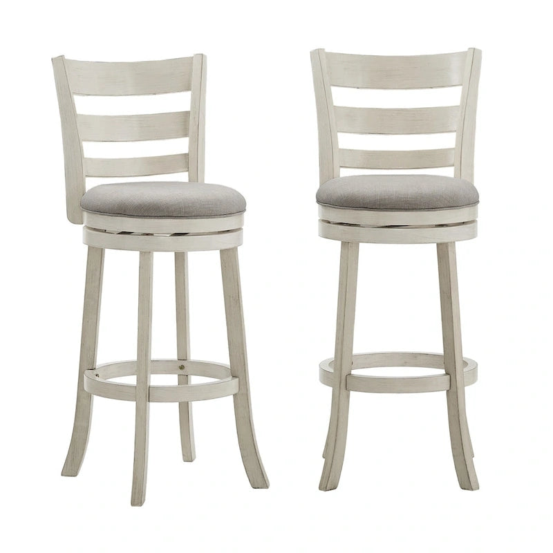 Tabouret de bar pivotant Rovinj à dossier échelle, hauteur 29 po